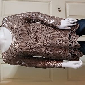 Maurices Crochet and Mesh Top